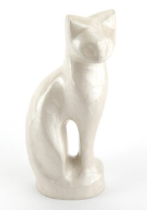 Cat Cast Urn Stanley Cat Pearl