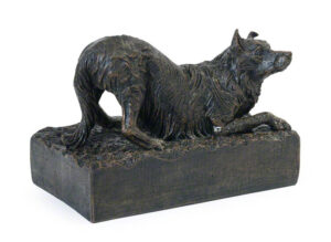 Dog Compact Cast Urn Border Collie Casket