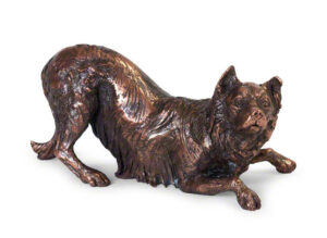 Dog Compact Cast Urn Border Collie Keepsake