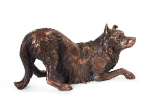 Dog Compact Cast Urn Border Collie Keepsake
