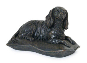 Dog Compact Cast Urn Cavalier King Charles Spaniel Casket