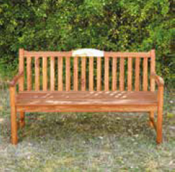 Memorial Bench with Brass Plaque